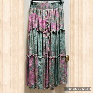 Kantha Bae Convertible Silk Monarch Maxi Skirt - free size up to 18/20!